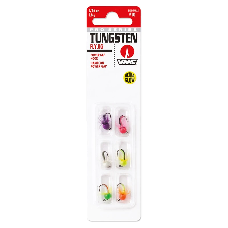 Blue Fox Tungsten Fly Jig Kit Glow (6-pack) 3 Blue Fox Tungsten Fly Jig Kit Glow (6-pack)