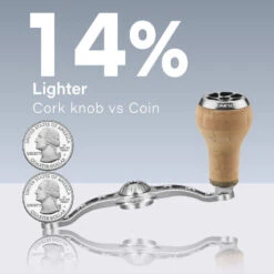 Gomexus 120mm Aluminium Handle With 27mm Cork Knob 10 Gomexus 120mm Aluminium Handle With 27mm Cork Knob -Pêche Équipement Magasin BS120HCA27TBKr 3