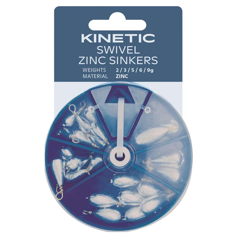 Kinetic Swivel Zinc Sinkers Assortment 3 Kinetic Swivel Zinc Sinkers Assortment